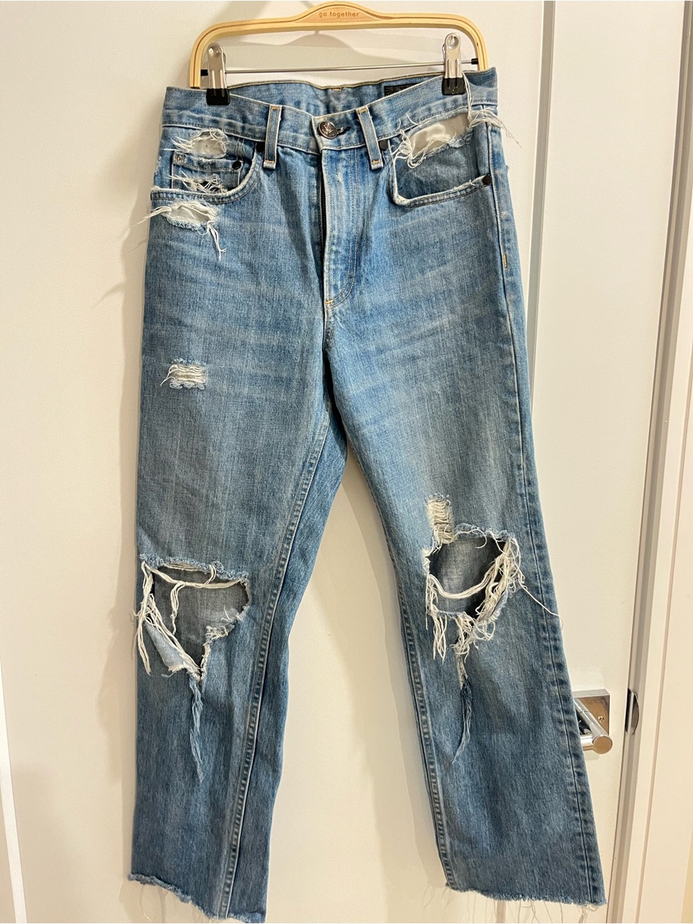 rag & bone light blue denim jeans
